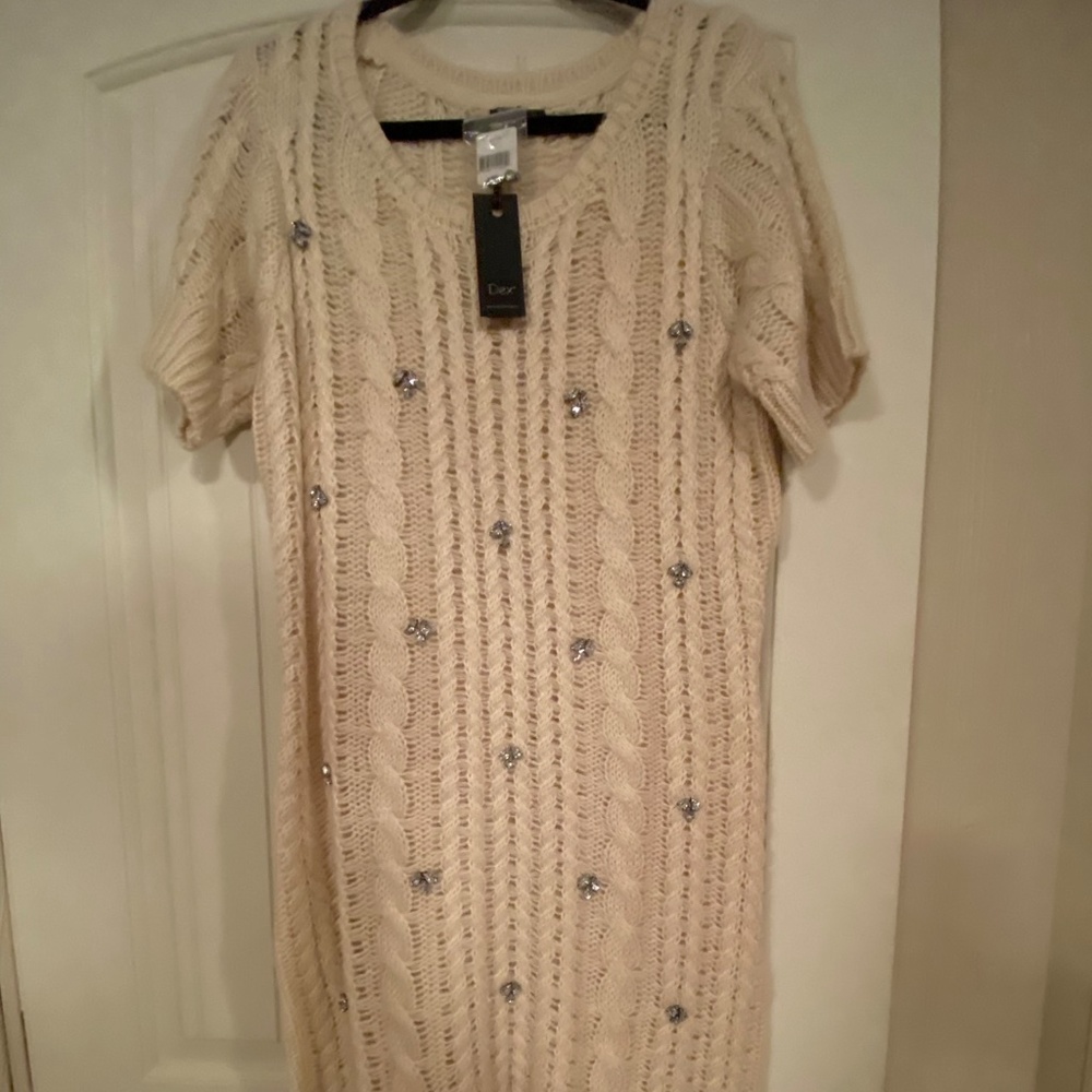Dex embellished knit dress